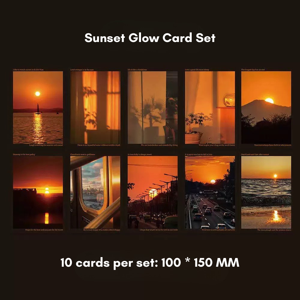 Aesthetic Sunset Photo Wall Cards (10pcs Set) 2 Styles