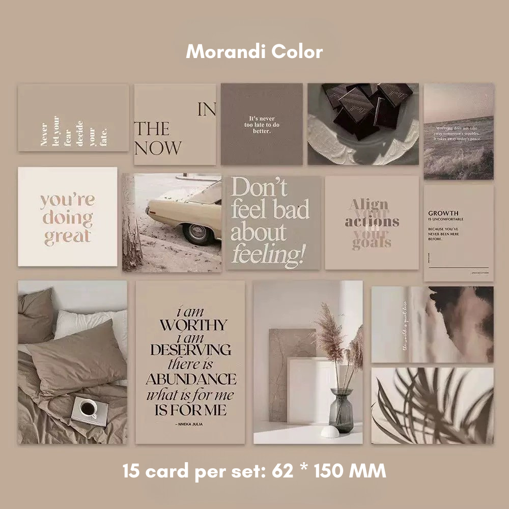 Aesthetic Wall Card Set (15pcs) 6 Styles