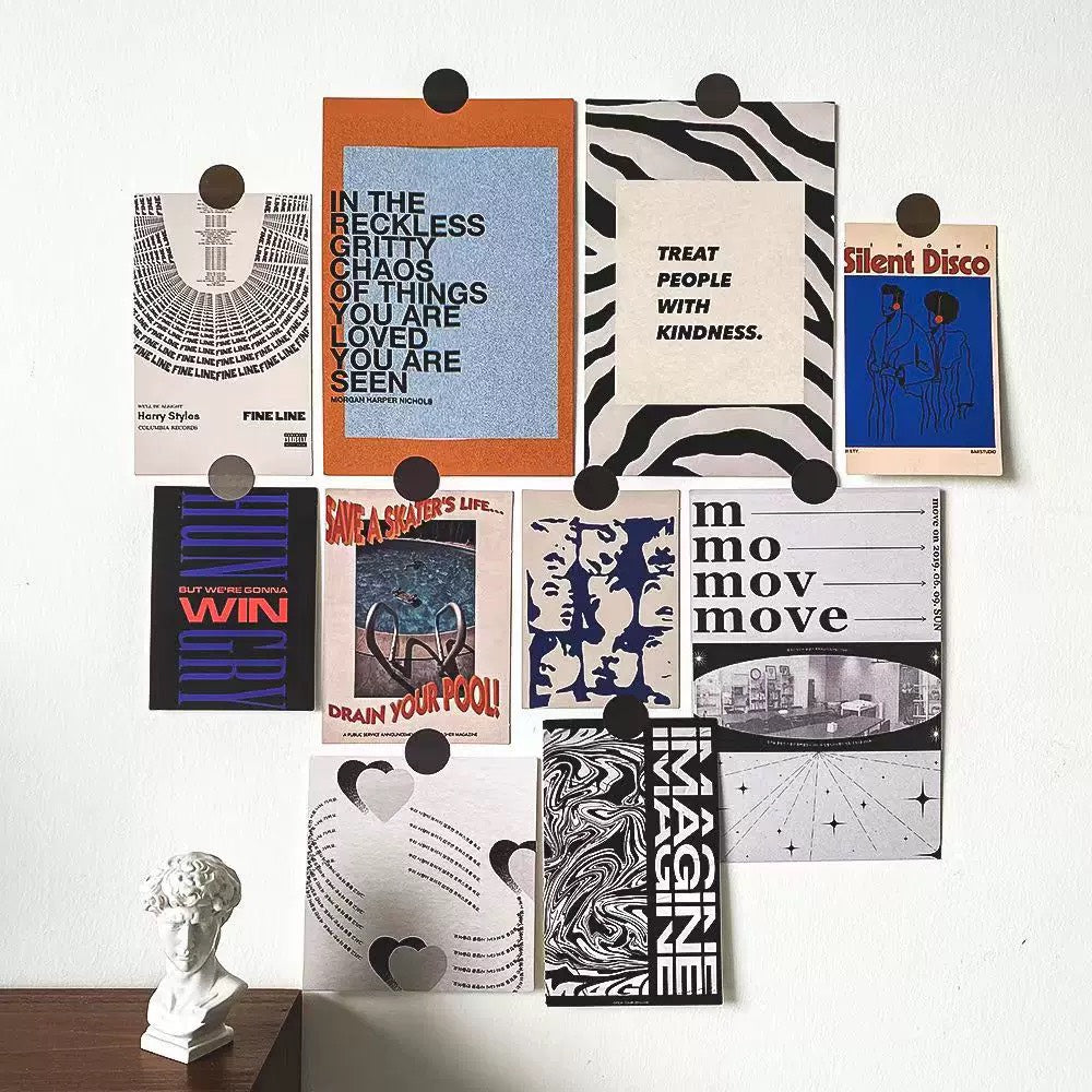 Vintage Collage Wall Art Cards (15pcs Set)