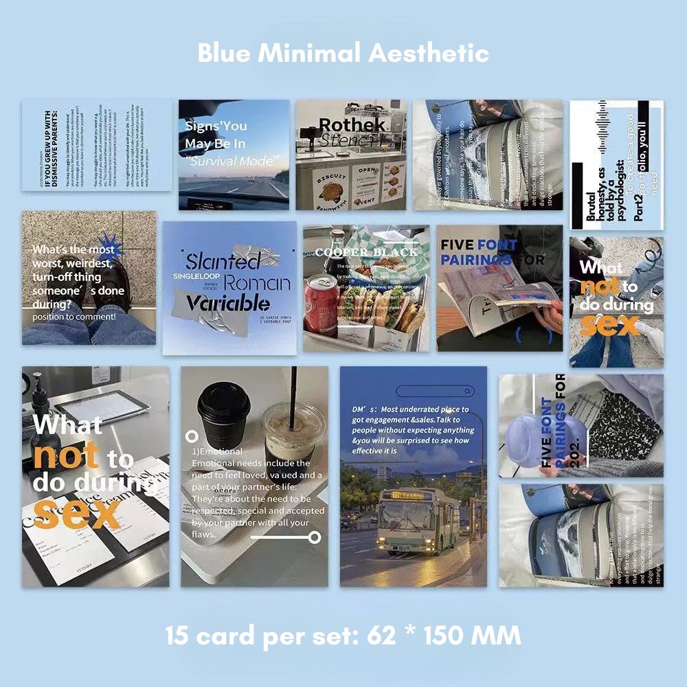 Aesthetic Wall Card Set (15pcs) 6 Styles
