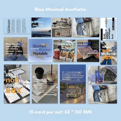 Aesthetic Wall Card Set (15pcs) 6 Styles