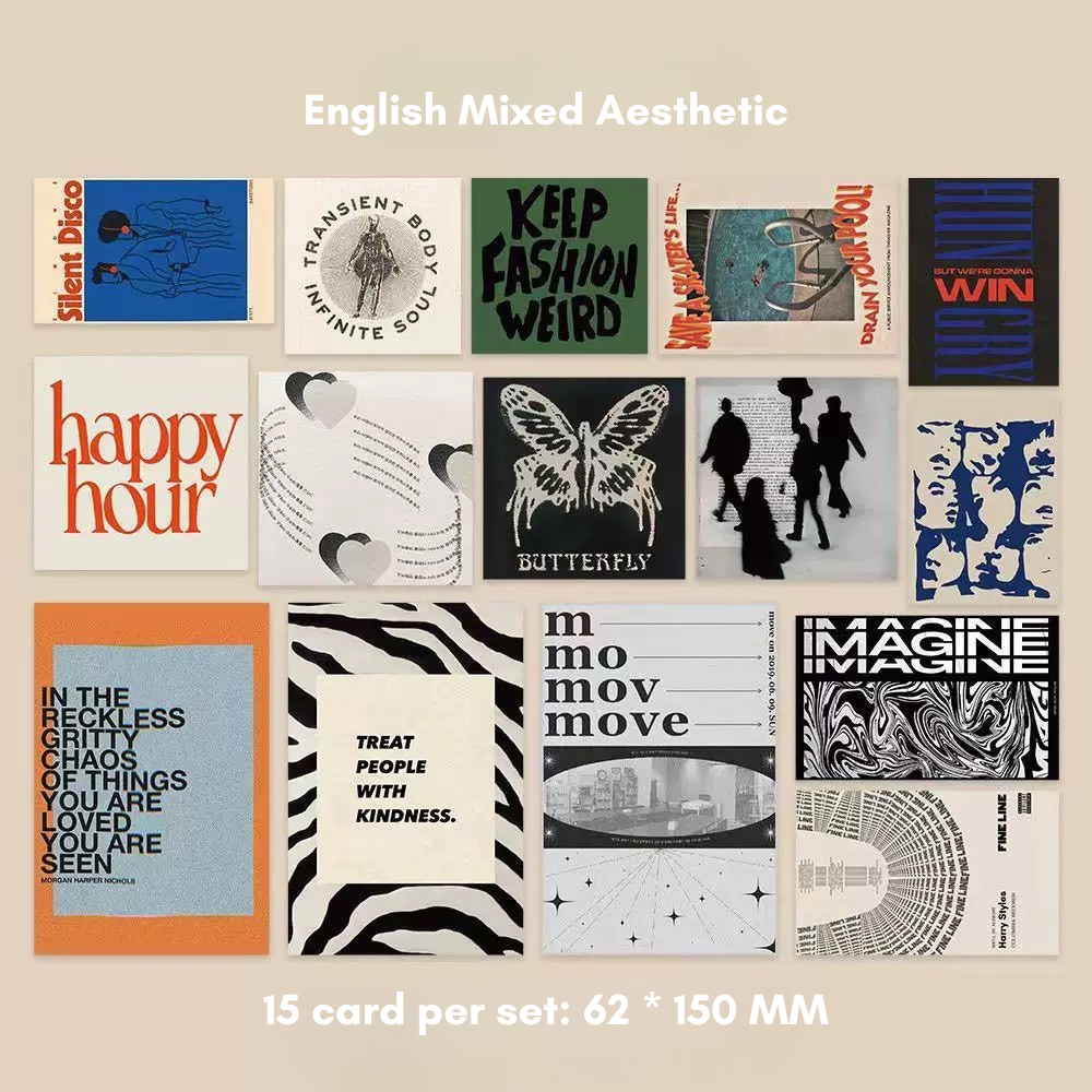 Aesthetic Wall Card Set (15pcs) 6 Styles