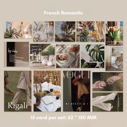 Aesthetic Wall Card Set (15pcs) 6 Styles