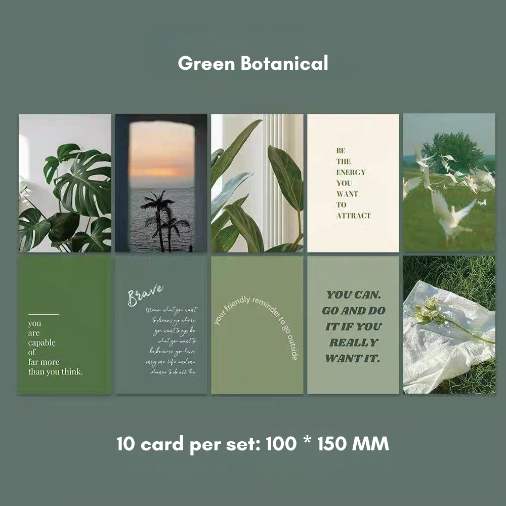 Botanical Aesthetic Wall Card Set (10pcs)