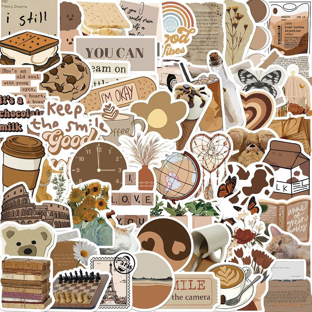 Aesthetic Sticker Pack (50–60 pcs)