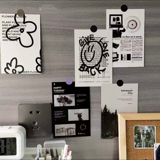Minimal Black & White Aesthetic Collage Cards (10pcs Set)