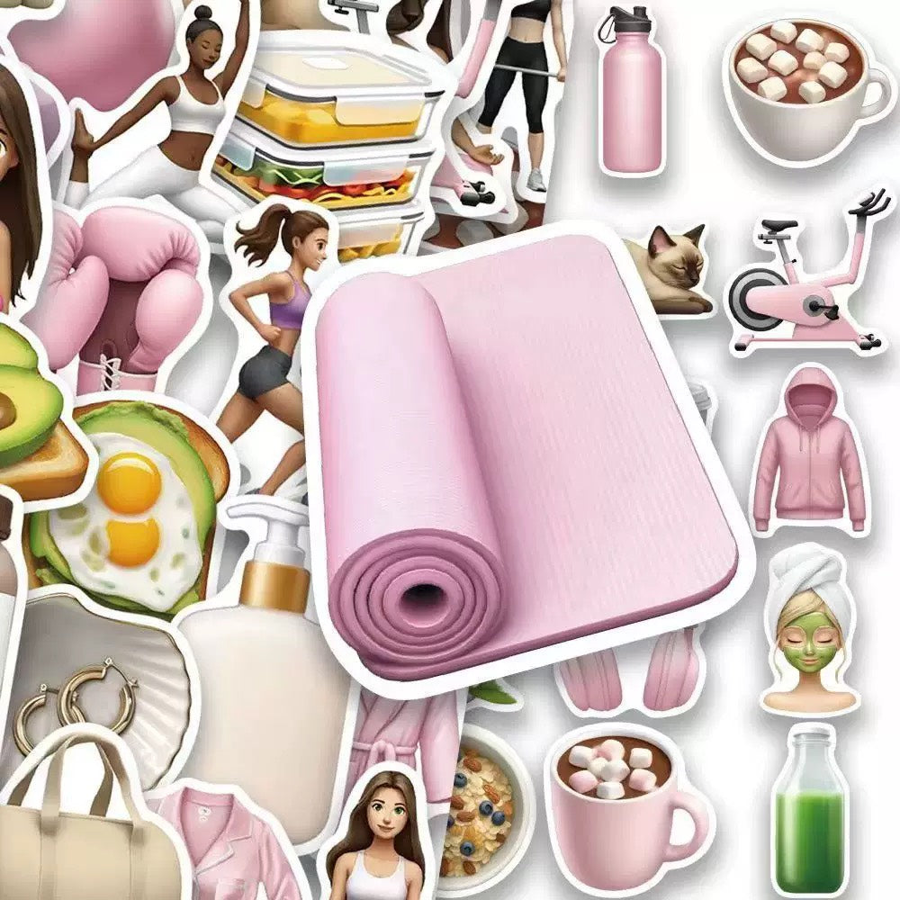 Aesthetic Girl Lifestyle Sticker Pack (50pcs)