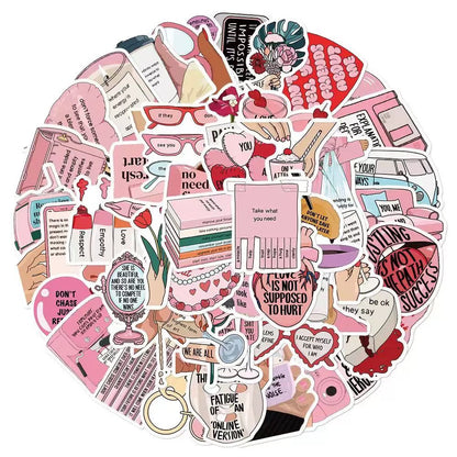 Motivational Quote Aesthetic Sticker Pack (50pcs)