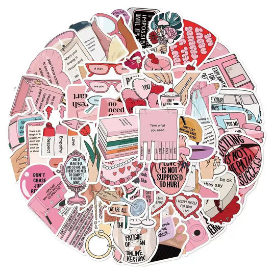 Motivational Quote Aesthetic Sticker Pack (50pcs)