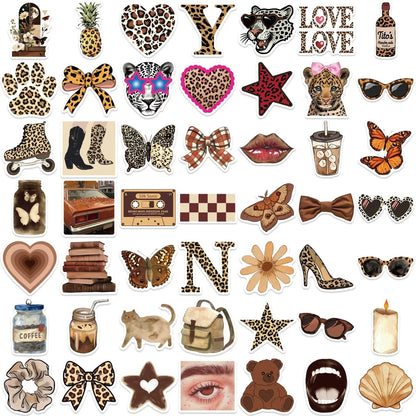 Leopard Aesthetic Girl Sticker Pack (50pcs)