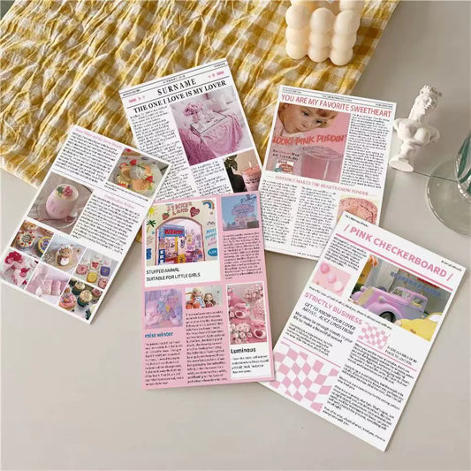 Pink Aesthetic Designed Wall Card Set (10pcs)
