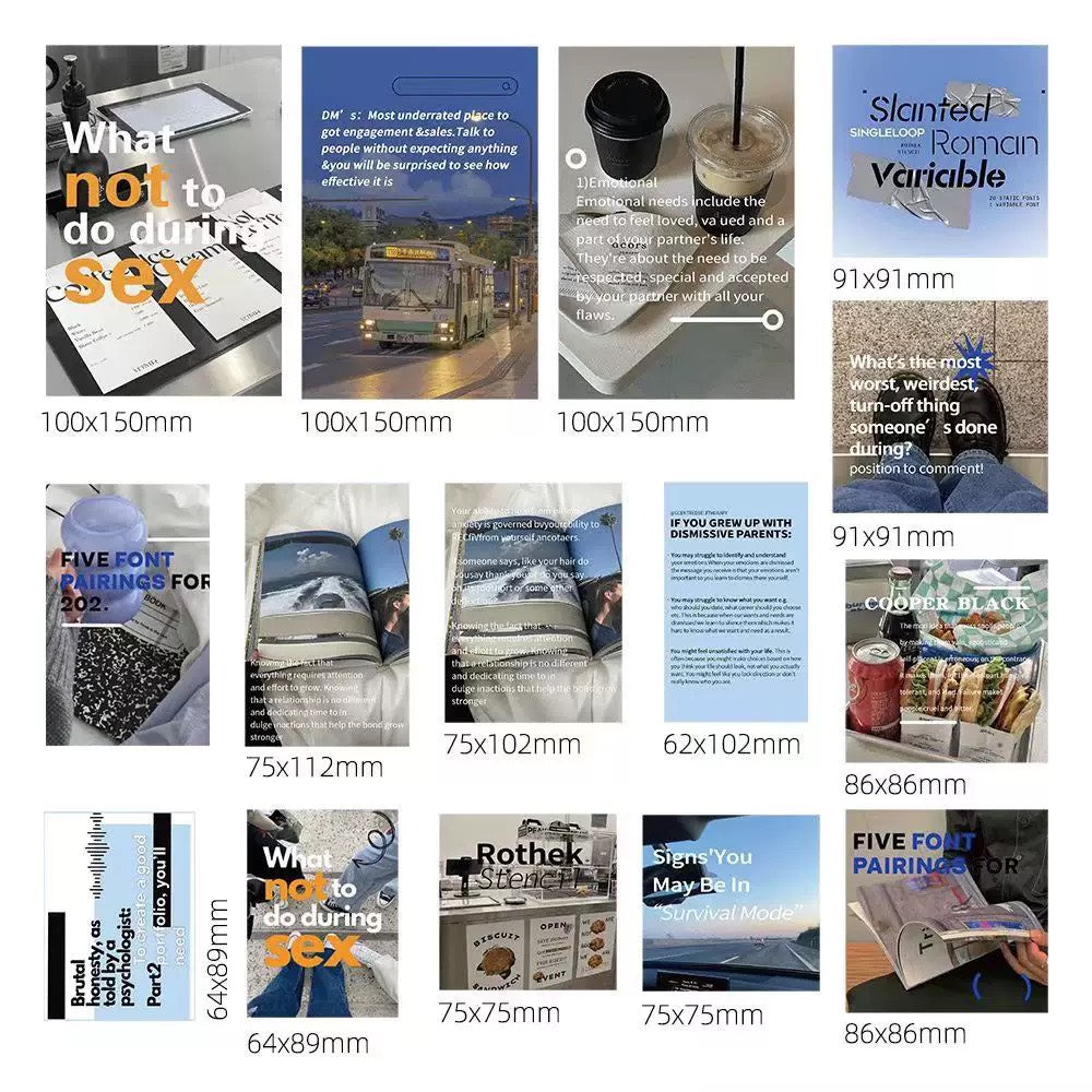 Korean INS Aesthetic Wall Card Set (15pcs)